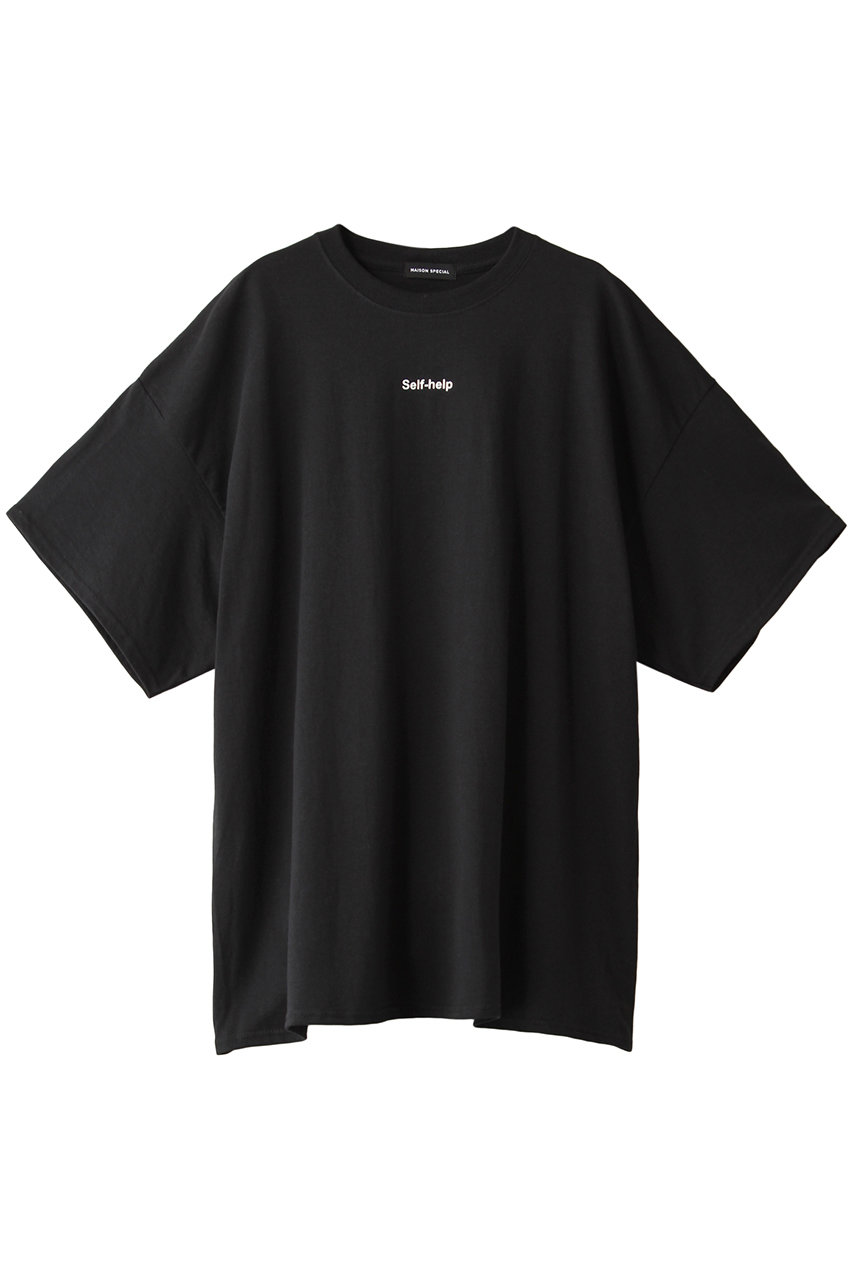 ＜ELLE SHOP＞ MAISON SPECIAL 【SELENAHELIOUS×MAISON SPECIAL】ハンドウォッシュ Tシャツ (BLK(ブラック) 36) メゾンスペシャル ELLE SHOP