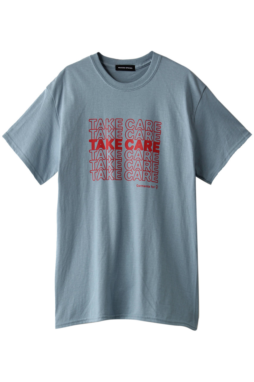 ＜ELLE SHOP＞ MAISON SPECIAL 【SELENAHELIOUS×MAISON SPECIAL】TAKECARE Tシャツ (S.BLU(スカイブルー) FREE) メゾンスペシャル ELLE SHOP