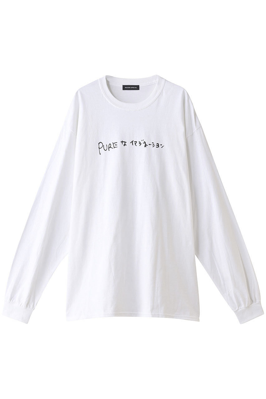 MAISON SPECIAL メゾンスペシャル 【Chara×Takako Noel×MAISON SPECIAL】 pureなイマジネーションロングTシャツ WHT(ホワイト)