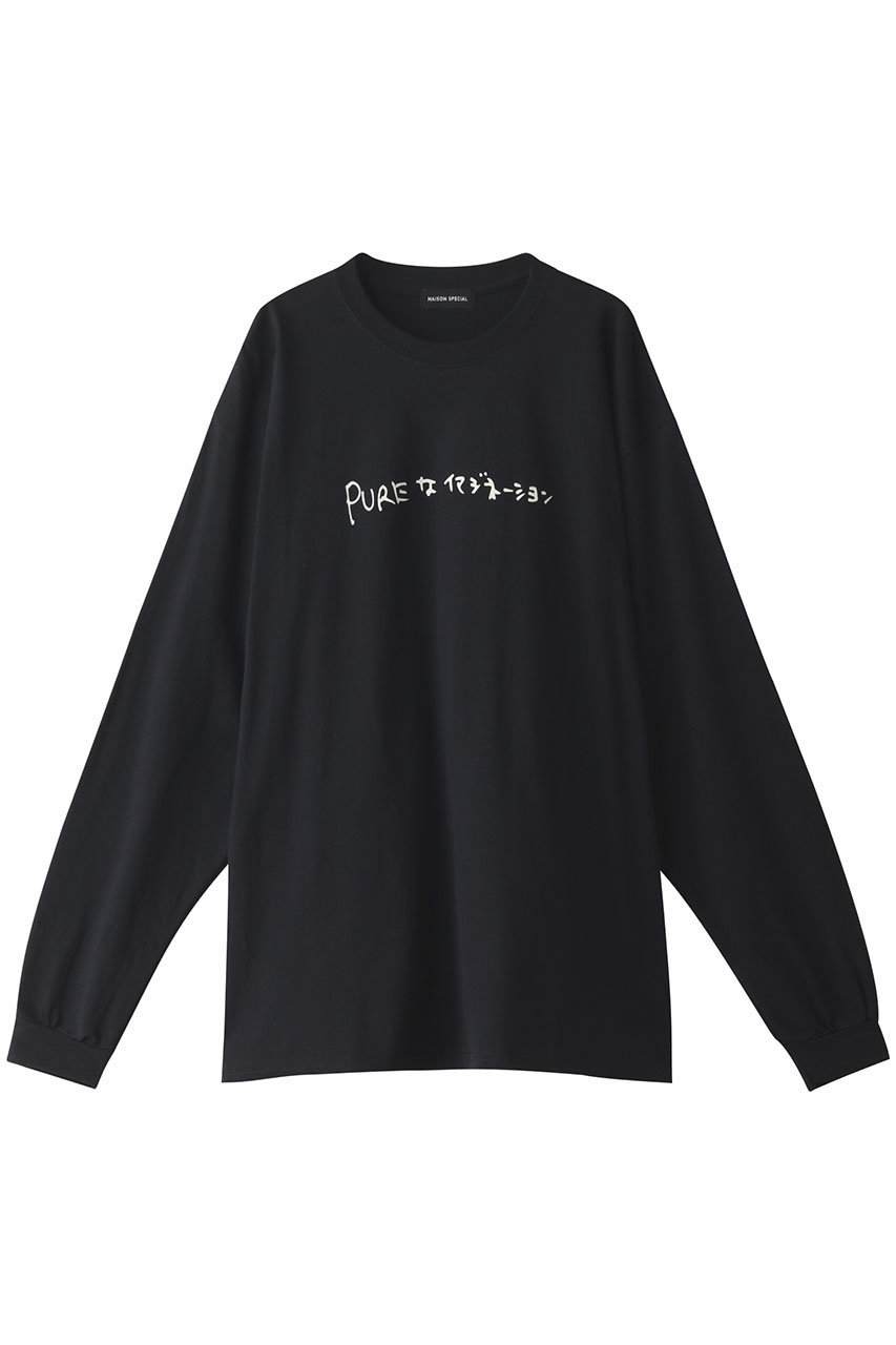 MAISON SPECIAL メゾンスペシャル 【Chara×Takako Noel×MAISON SPECIAL】 pureなイマジネーションロングTシャツ BLK(ブラック)