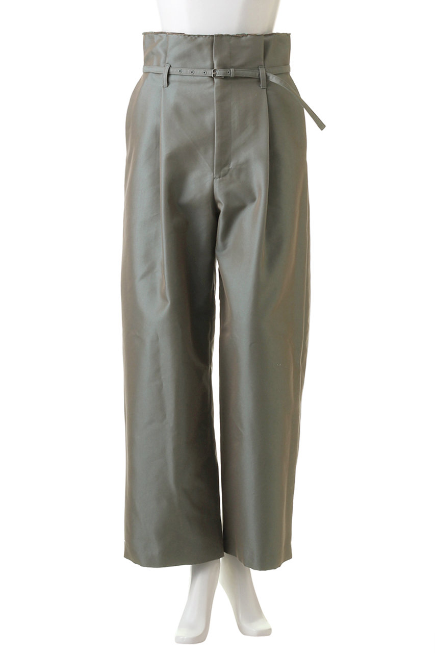 Maison Special メゾンスペシャル シャンブレーハイウエストパンツ Khk カーキ の通販 Elleshop エル ショップ