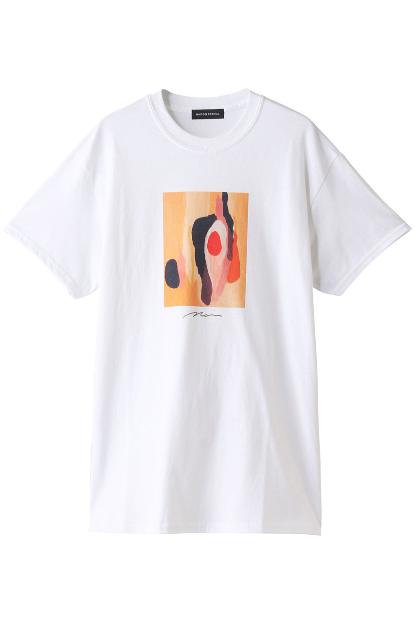 MAISON SPECIAL メルティードローイングTシャツ (WHT(ホワイト), 38) メゾンスペシャル ELLE SHOP