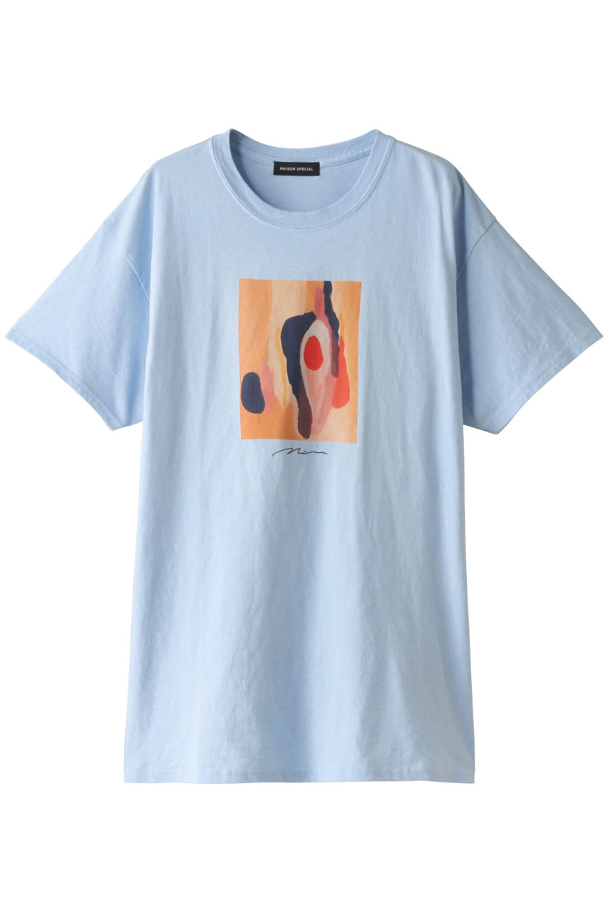 MAISON SPECIAL メルティードローイングTシャツ (BLU(ブルー), 36) メゾンスペシャル ELLE SHOP