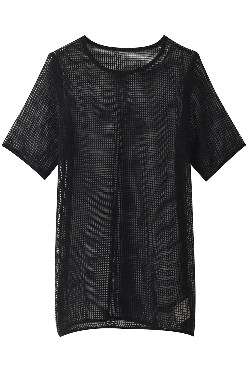 ＜ELLE SHOP＞ MAISON SPECIAL コットンメッシュTシャツ (BLK(ブラック) FREE) メゾンスペシャル ELLE SHOP