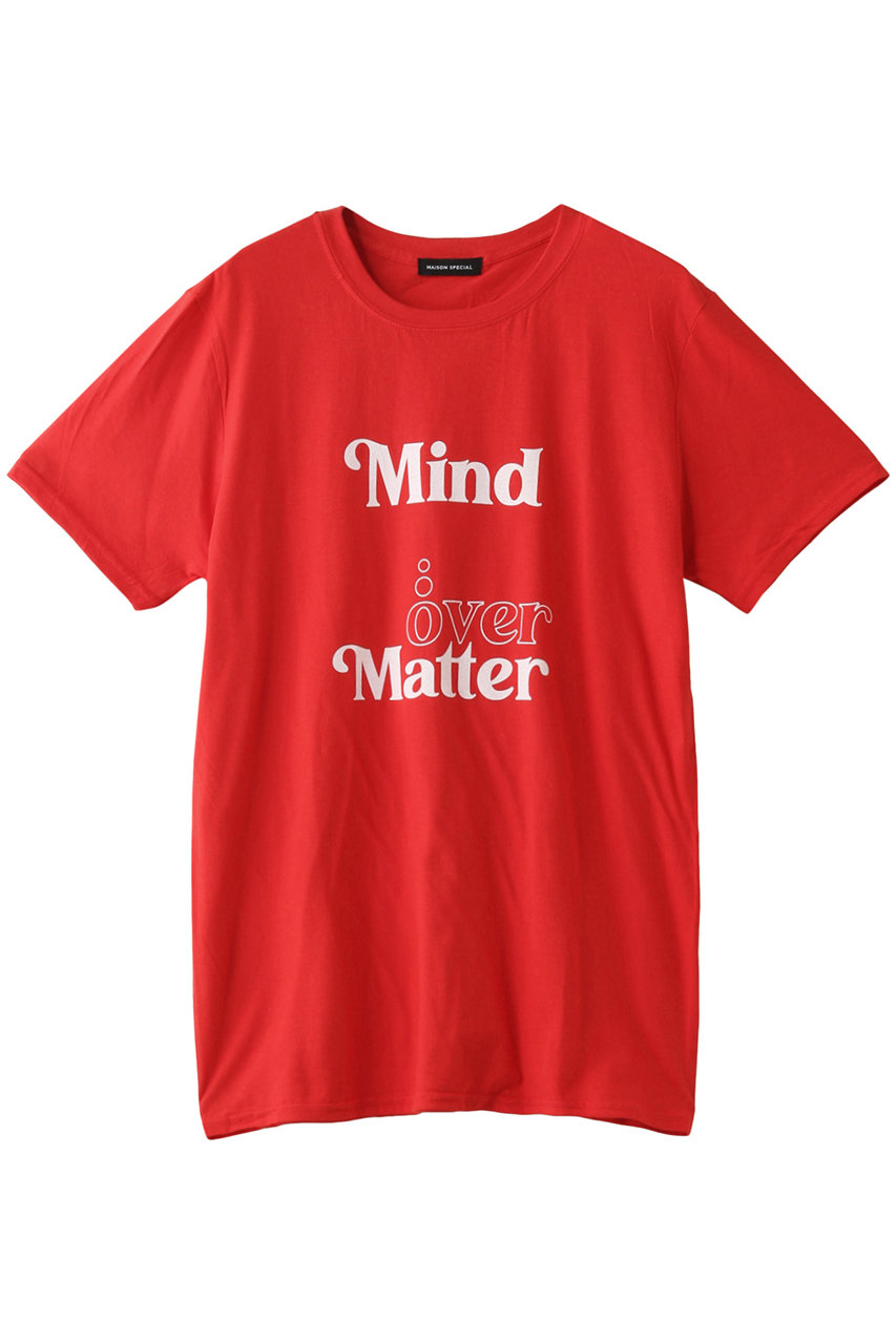 MAISON SPECIAL メゾンスペシャル 【COLLABORATION ITEM】SELENAHELIOS MINDメッセージプリントTシャツ RED(レッド)