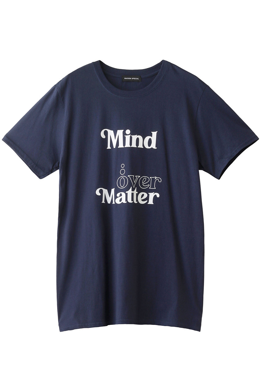 MAISON SPECIAL メゾンスペシャル 【COLLABORATION ITEM】SELENAHELIOS MINDメッセージプリントTシャツ NVY(ネイビー)