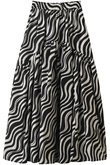 ウェーブ柄プリントスカート