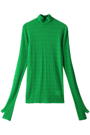 メゾンスペシャル/MAISON SPECIALのフラワージャガードタートルトップス