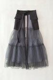 チュールティアードベルトスカート