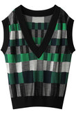 マルチチェックジャガードベスト