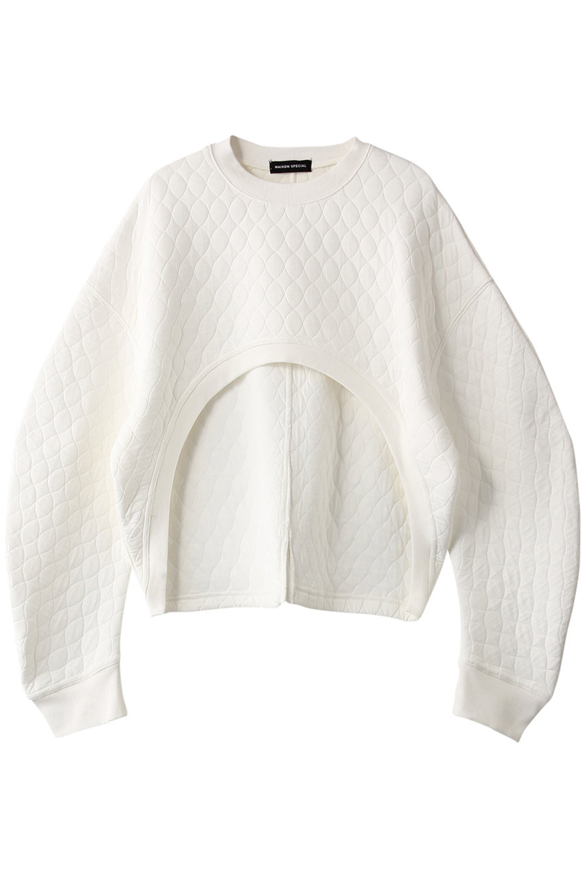 MAISON SPECIAL メゾンスペシャル キルティングショートトップ WHT(ホワイト)