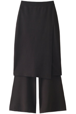 レイヤードフレアニットパンツ