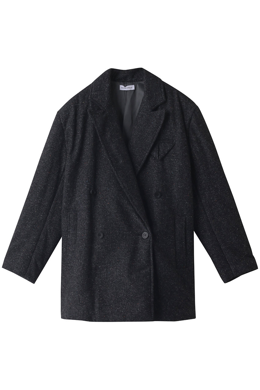 SALE 【50%OFF】 MAISON SPECIAL メゾンスペシャル ミドルレングスジャケットコート BLK(ブラック)