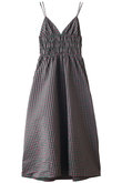 ラメギンガムジャガードキャミワンピース