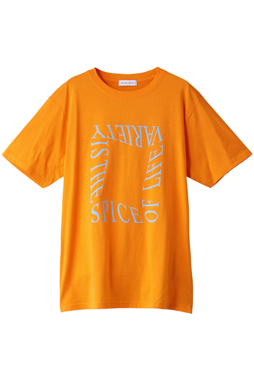 MAISON SPECIAL VARIETYプリントTシャツ (ORG(オレンジ), FREE) メゾンスペシャル ELLE SHOP