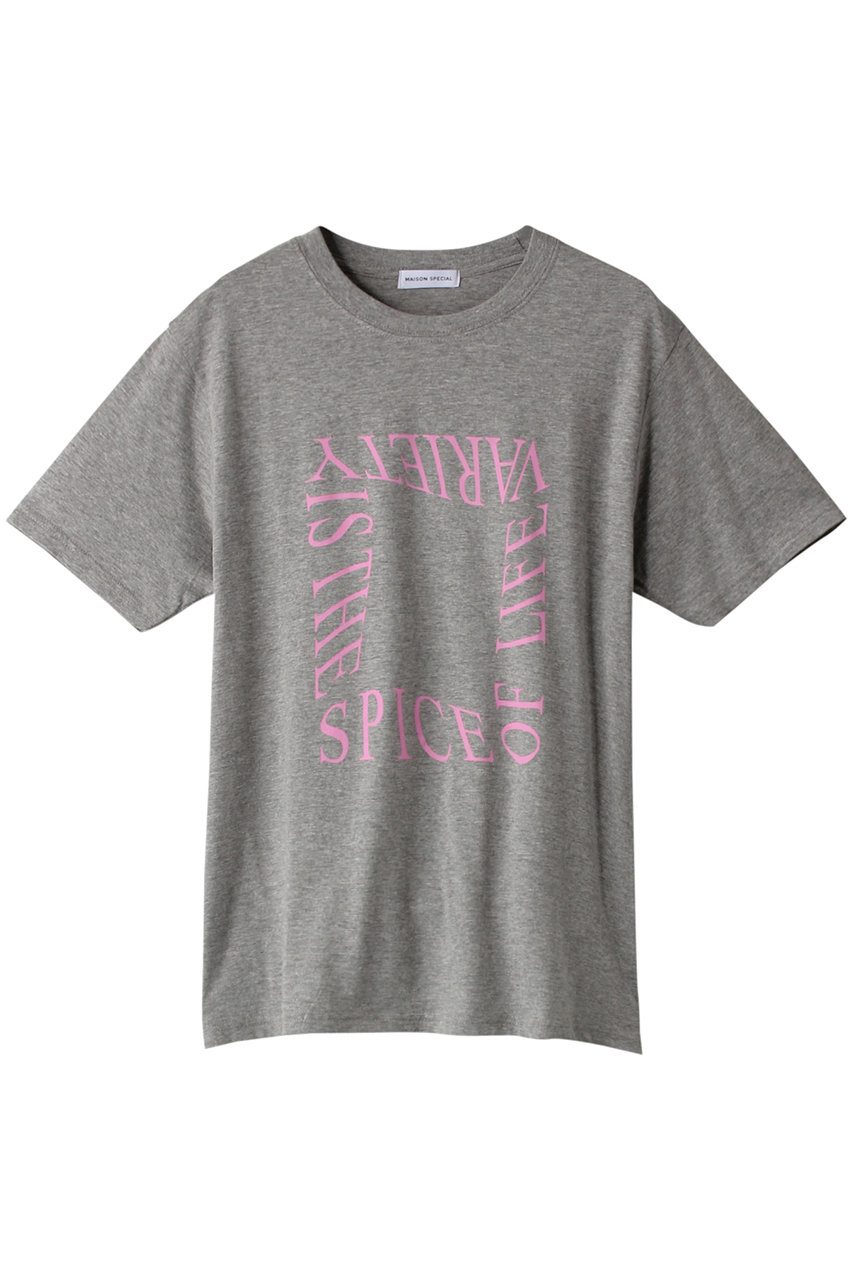 MAISON SPECIAL VARIETYプリントTシャツ (GRY(グレー), FREE) メゾンスペシャル ELLE SHOP