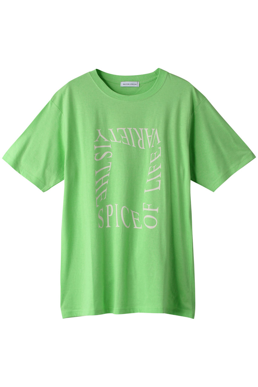MAISON SPECIAL VARIETYプリントTシャツ (LIME(ライム), FREE) メゾンスペシャル ELLE SHOP