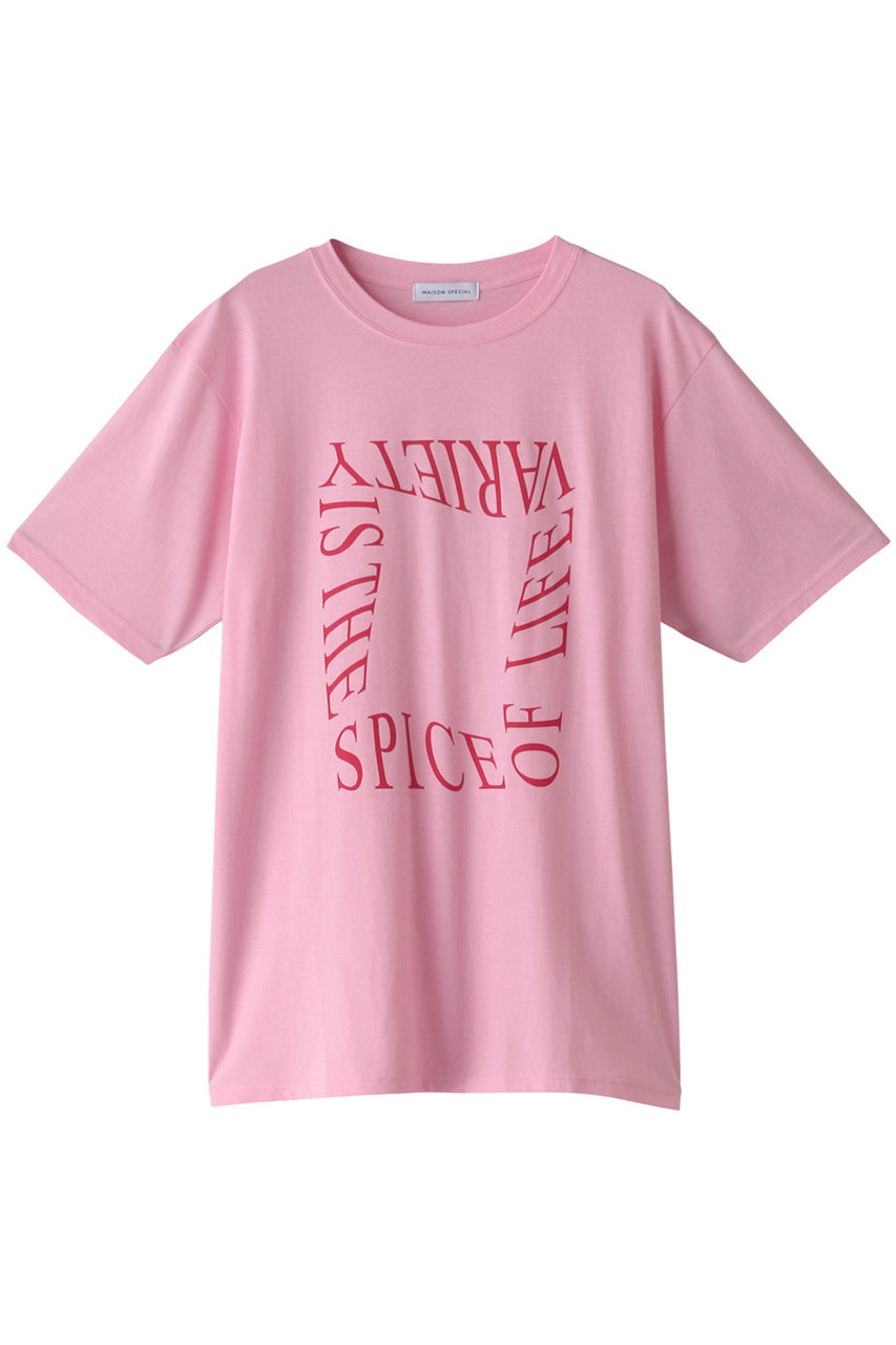 MAISON SPECIAL VARIETYプリントTシャツ (PNK(ピンク), FREE) メゾンスペシャル ELLE SHOP