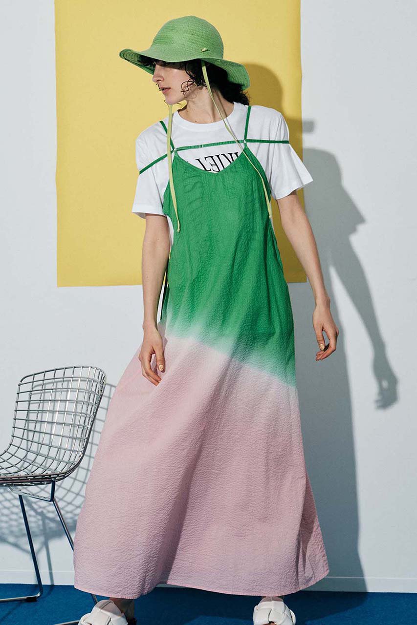 Maison Special メゾンスペシャル グラデーションダイキャミワンピース Grn グリーン の通販 Elleshop エル ショップ