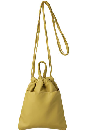 メゾンスペシャル/MAISON SPECIALの【UNISEX】フェイクレザー 巾着ショルダーバッグ(120100/120103)