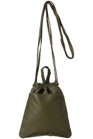 メゾンスペシャル/MAISON SPECIALの【UNISEX】フェイクレザー 巾着ショルダーバッグ(120100/120103)