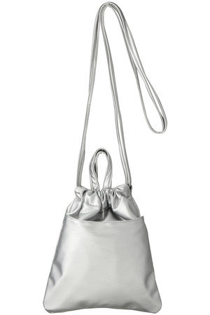 メゾンスペシャル/MAISON SPECIALの【UNISEX】フェイクレザー 巾着ショルダーバッグ