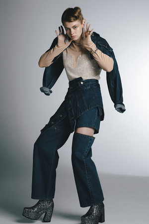 メゾンスペシャル/MAISON SPECIALのサイドスラッシュデニム(110600/110604)