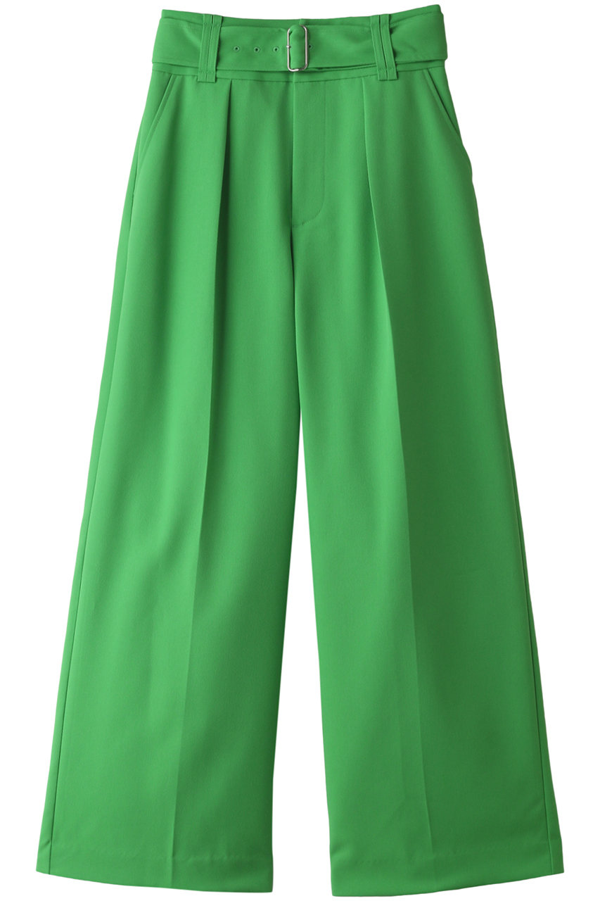 MAISON SPECIAL ベルテッドヨークワイドパンツ (GRN(グリーン), 36) メゾンスペシャル ELLE SHOP