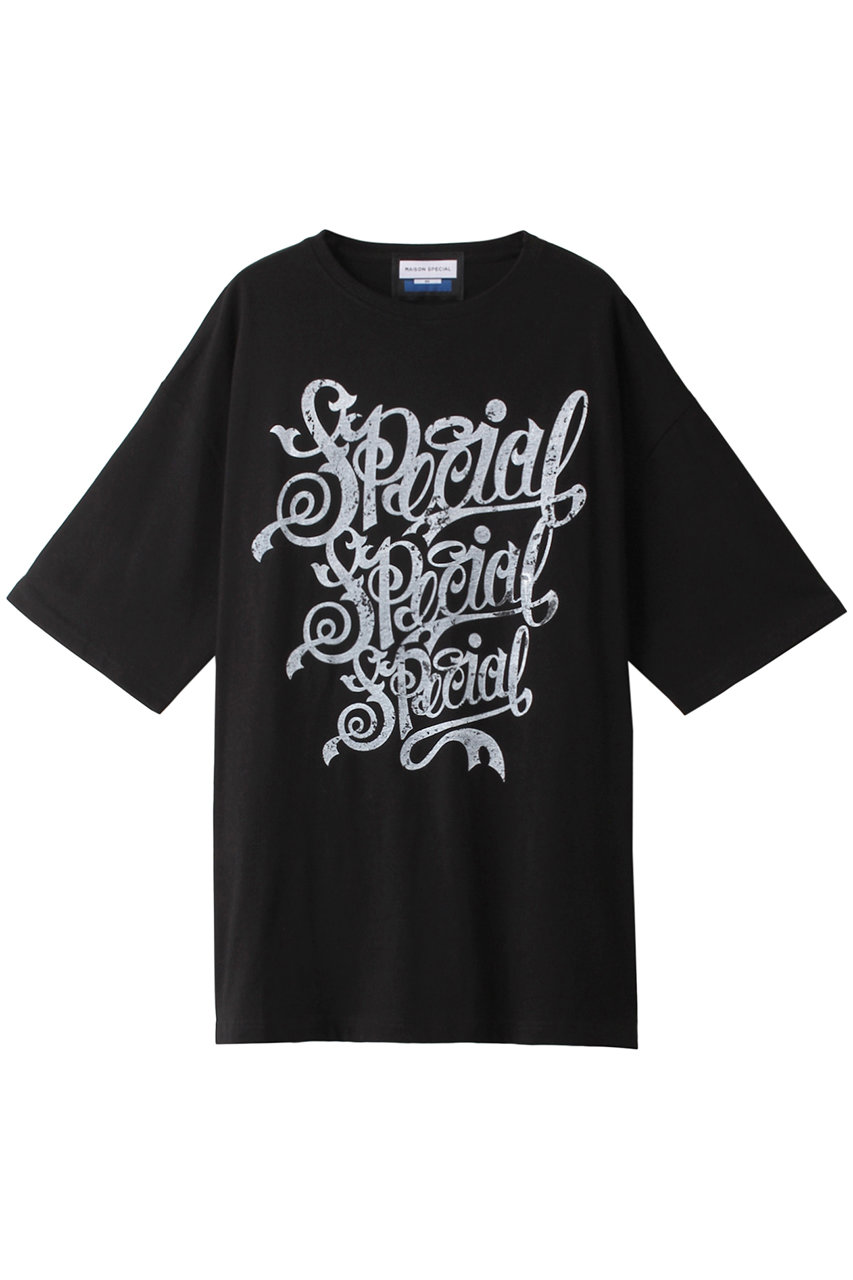 MAISON SPECIAL 【UNISEX】SPECIAL プリント半袖Tシャツ (BLK(ブラック), 0) メゾンスペシャル ELLE SHOP