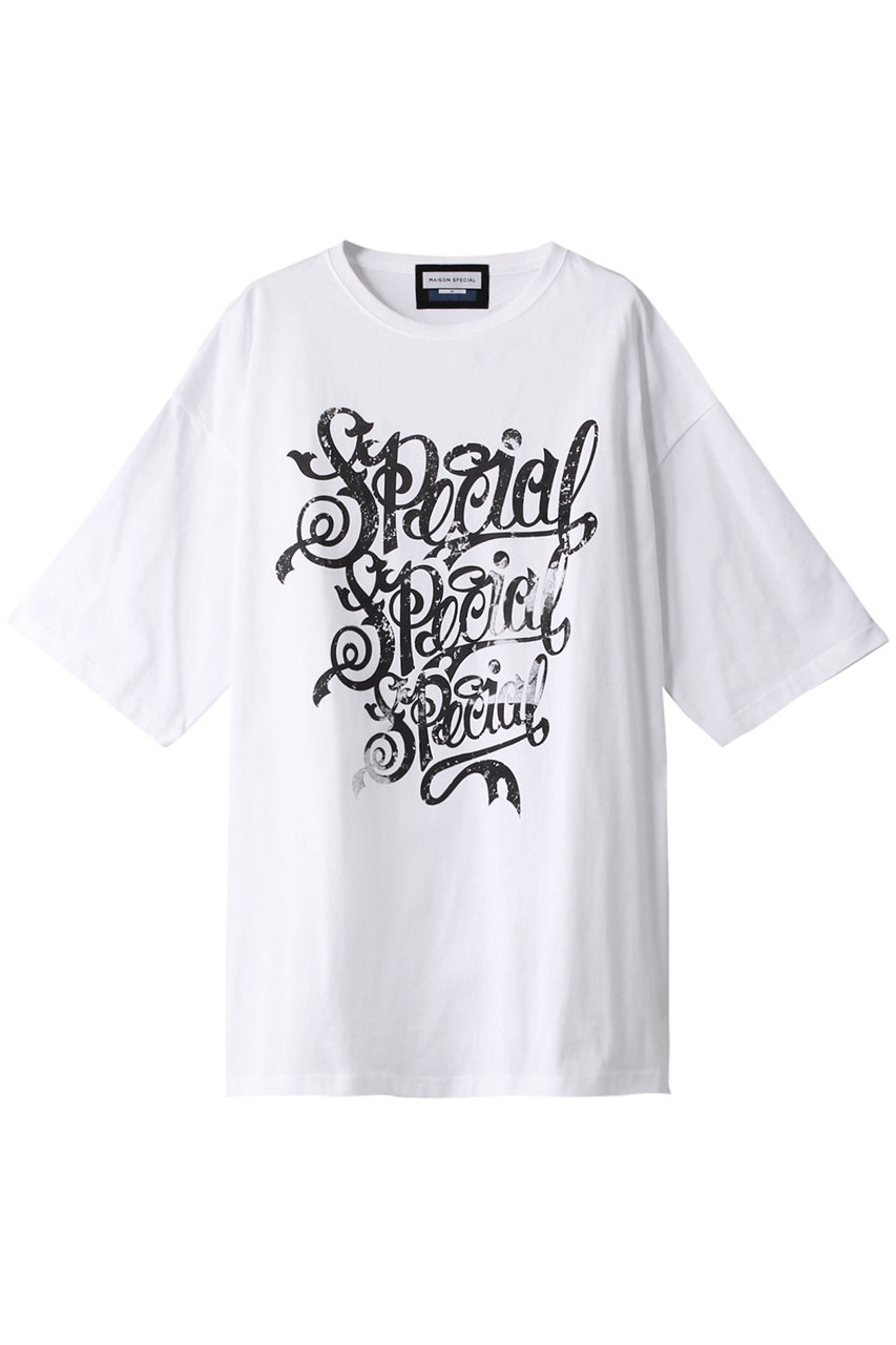 MAISON SPECIAL 【UNISEX】SPECIAL プリント半袖Tシャツ (WHT(ホワイト), 0) メゾンスペシャル ELLE SHOP