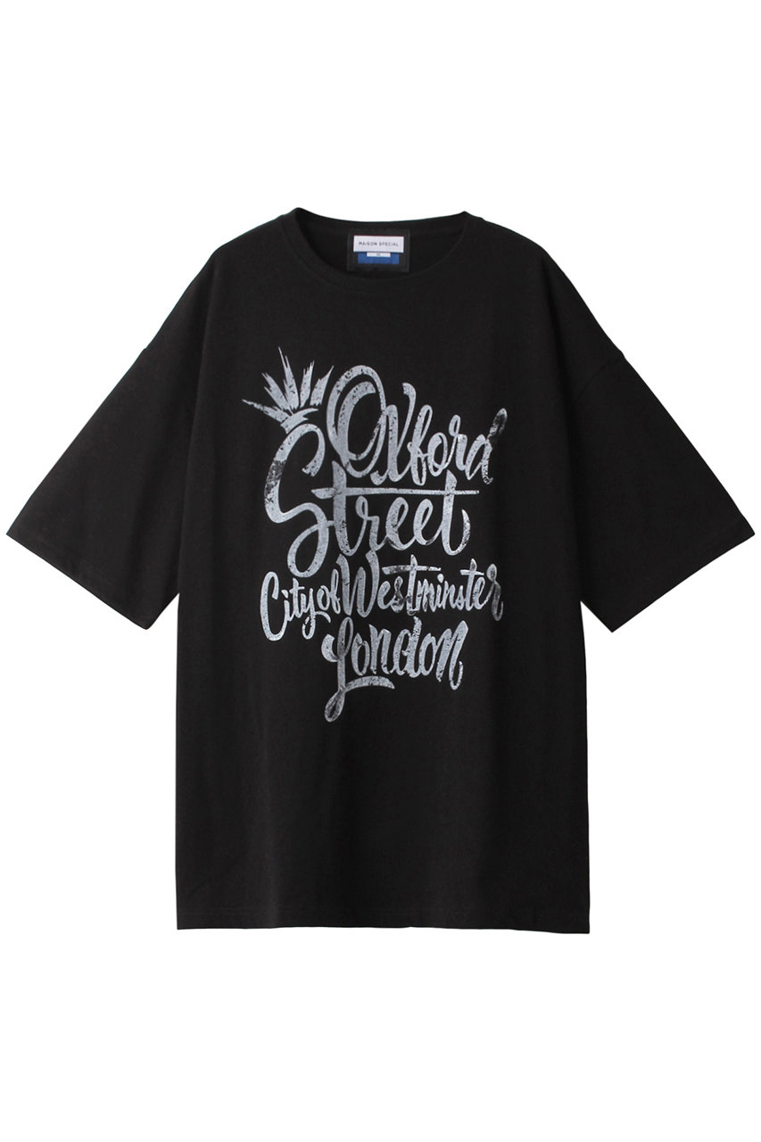 メゾンスペシャル/MAISON SPECIALの【UNISEX】STREETプリント半袖Tシャツ(BLK(ブラック)/11231411202)