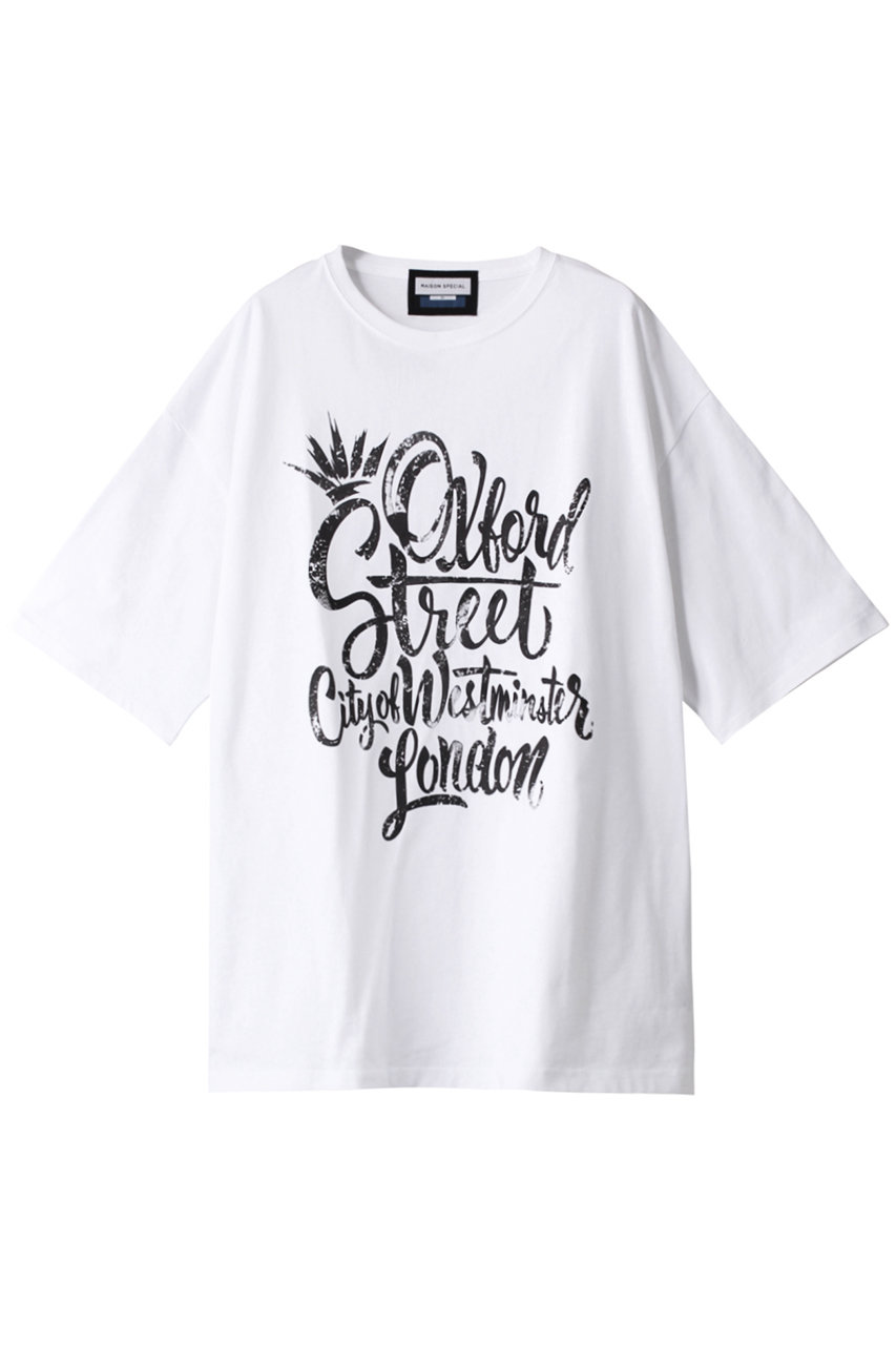 MAISON SPECIAL 【UNISEX】STREETプリント半袖Tシャツ (WHT(ホワイト), 1) メゾンスペシャル ELLE SHOP