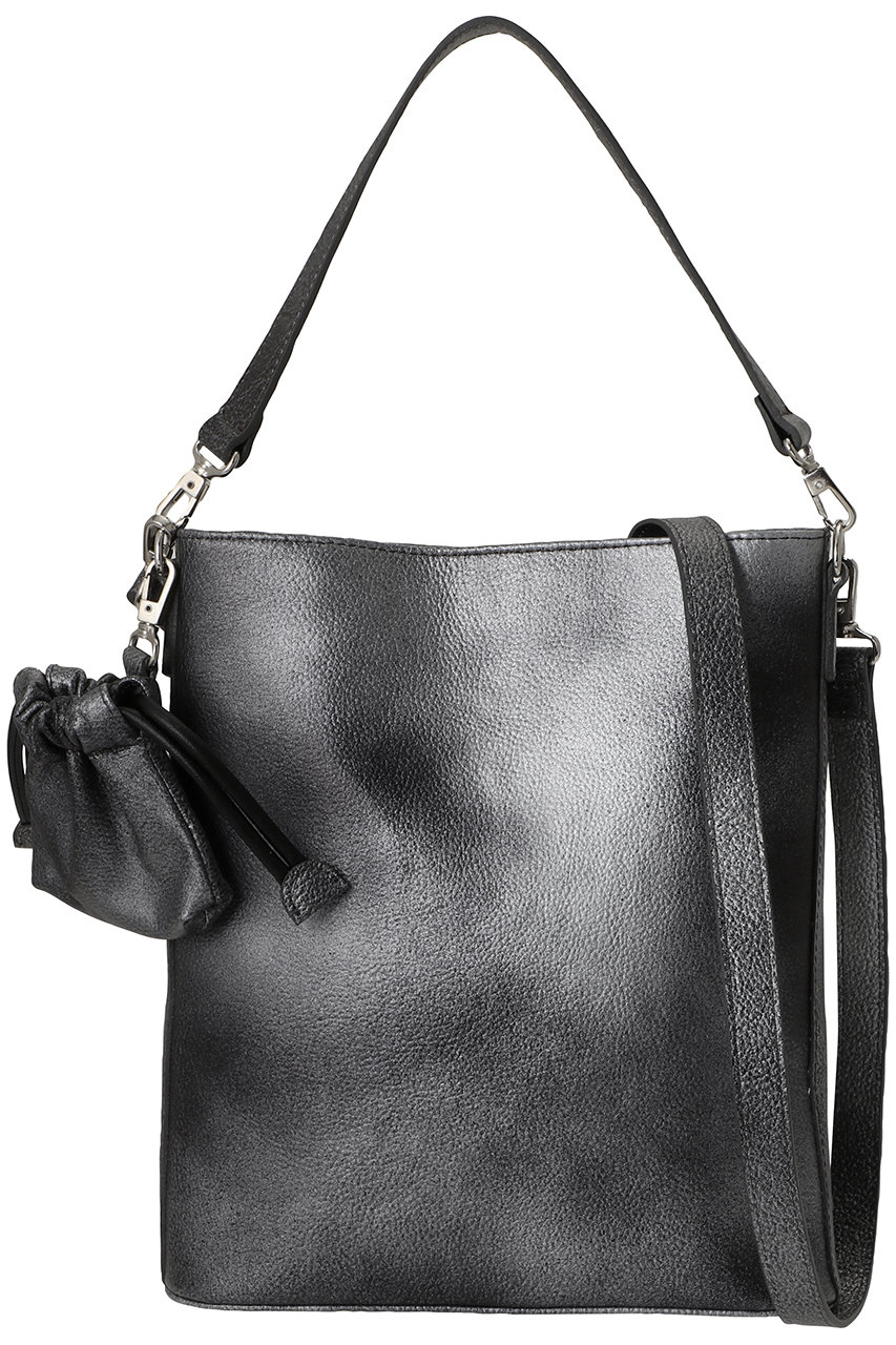 MAISON SPECIAL 【UNISEX】巾着チャーム付きレザー2WAYミニショルダーバッグ (MLT1(マルチカラー), FREE) メゾンスペシャル ELLE SHOP