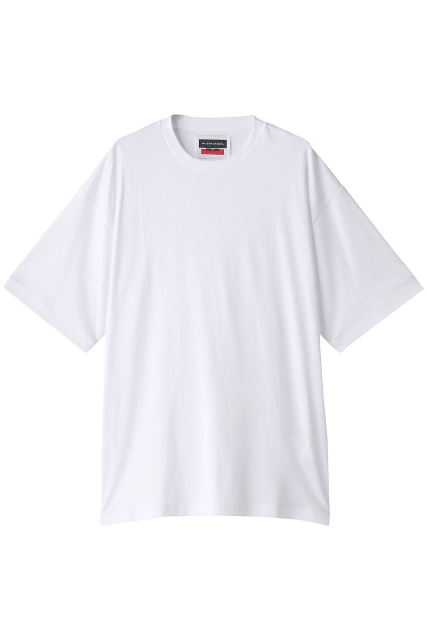 MAISON SPECIAL 【UNISEX】SUPIMAスムース オーバーサイズクルーネック PACK Tシャツ (O.WHT(オフホワイト), 0) メゾンスペシャル ELLE SHOP