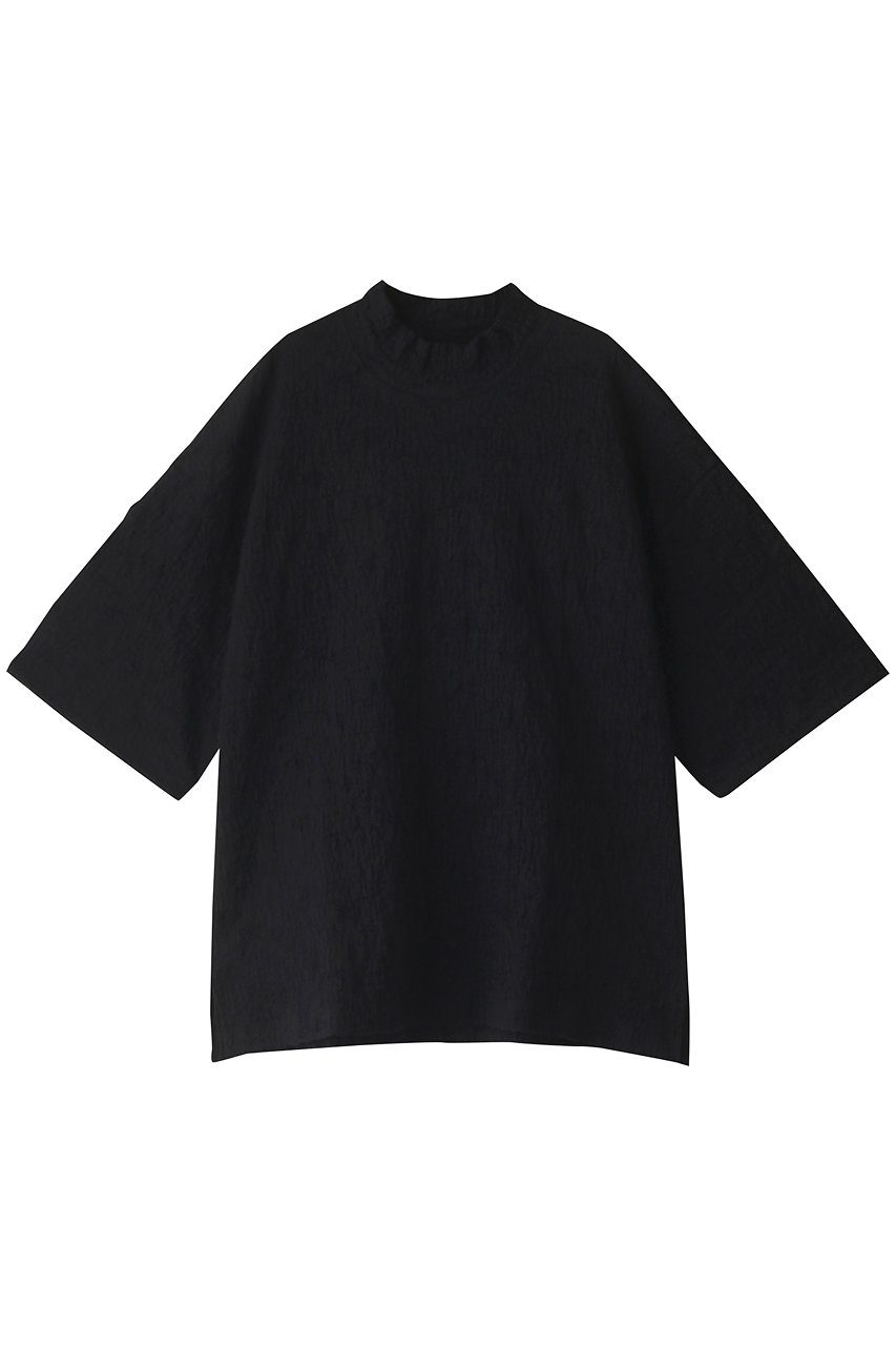 ＜ELLE SHOP＞ MAISON SPECIAL 【UNISEX】シャーリングJQ プライムオーバーモックネックTシャツ (BLK(ブラック) 2) メゾンスペシャル ELLE SHOP