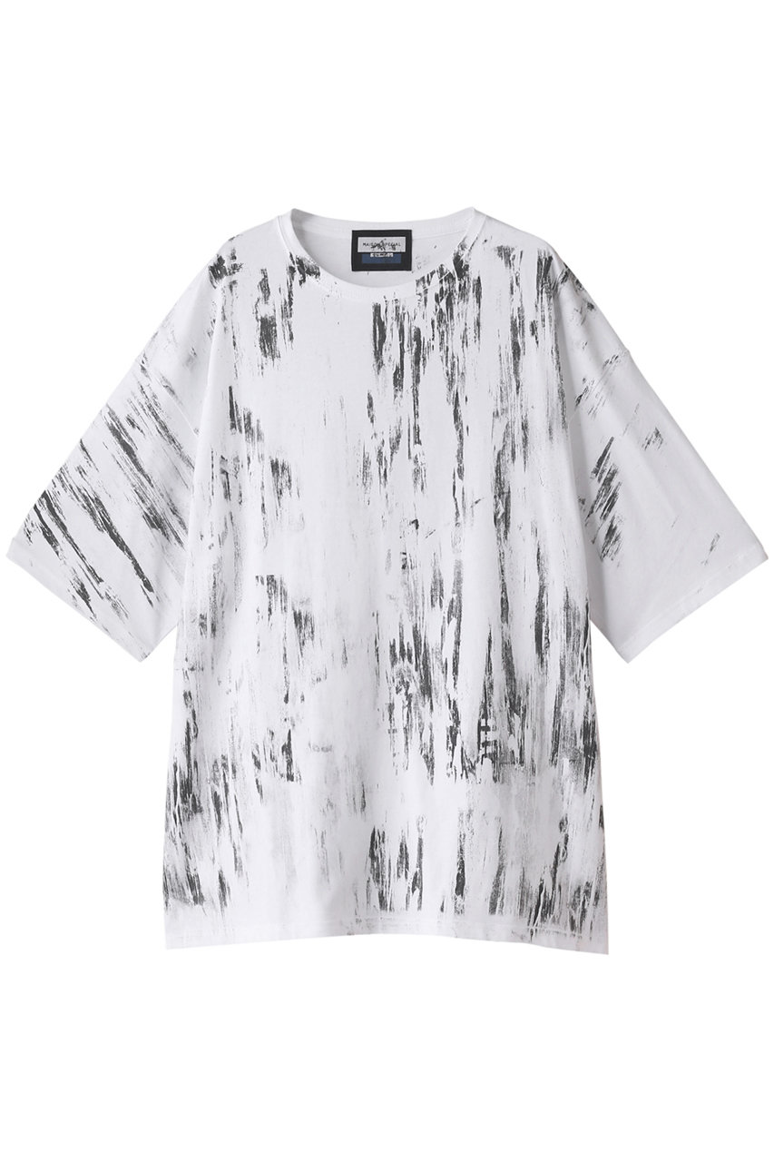 ＜ELLE SHOP＞ MAISON SPECIAL 【UNISEX】ハンドペイント半袖Tシャツ (WHT(ホワイト) 1) メゾンスペシャル ELLE SHOP