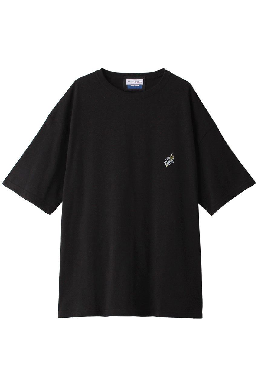 ＜ELLE SHOP＞ MAISON SPECIAL 【UNISEX】スカルプリント半袖Tシャツ (BLK(ブラック) 1) メゾンスペシャル ELLE SHOP