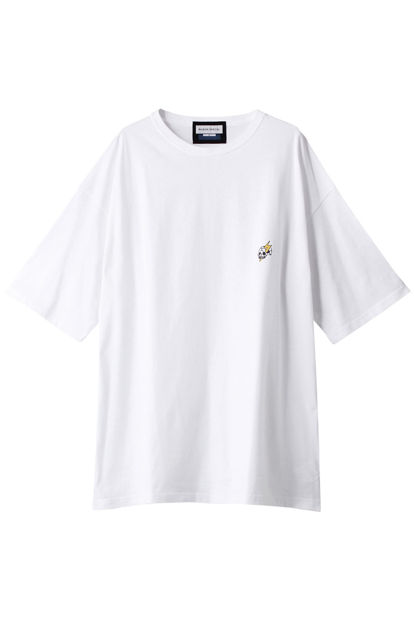 MAISON SPECIAL 【UNISEX】スカルプリント半袖Tシャツ (WHT(ホワイト), 0) メゾンスペシャル ELLE SHOP
