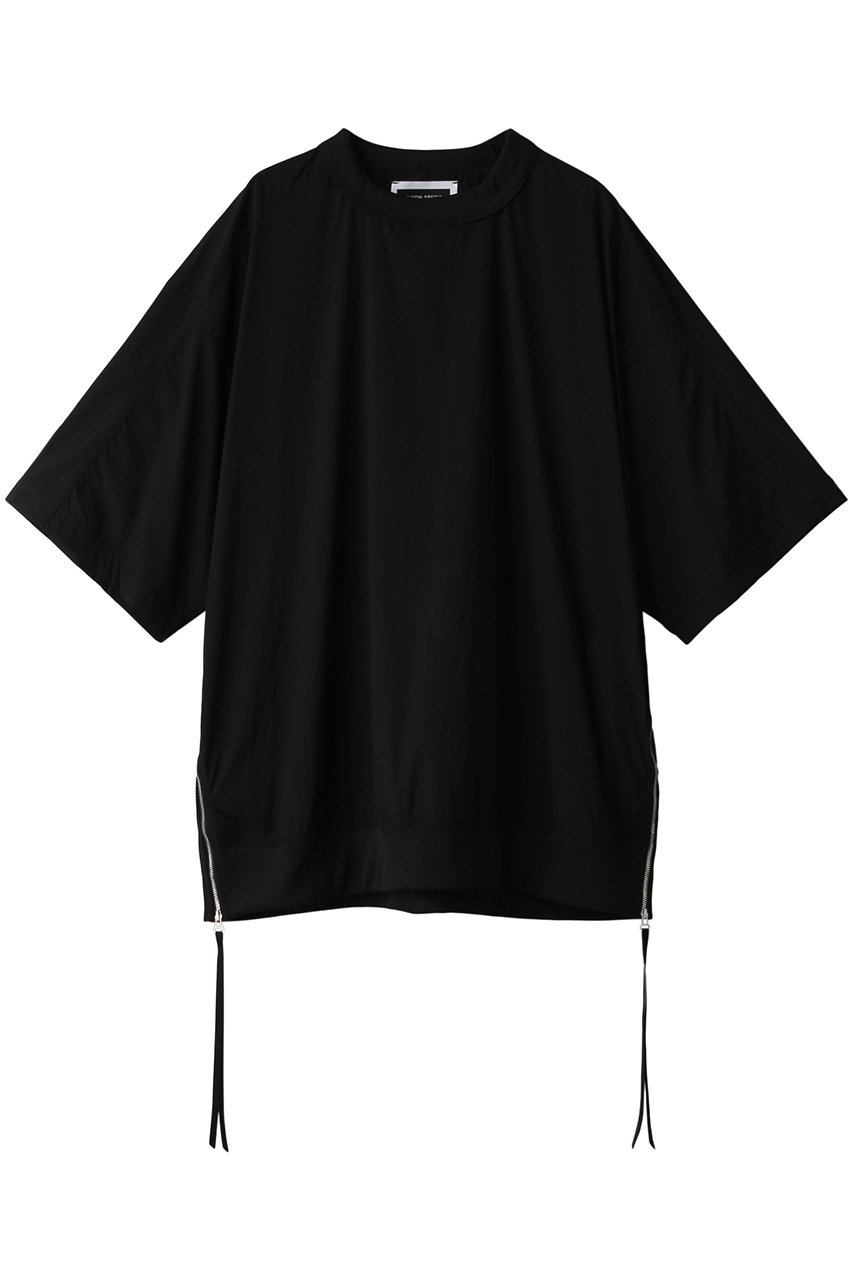 ＜ELLE SHOP＞ MAISON SPECIAL 【UNISEX】RIPSTOPワッシャーNYLONサイドZIPウーブンシャツ (BLK(ブラック) 1) メゾンスペシャル ELLE SHOP