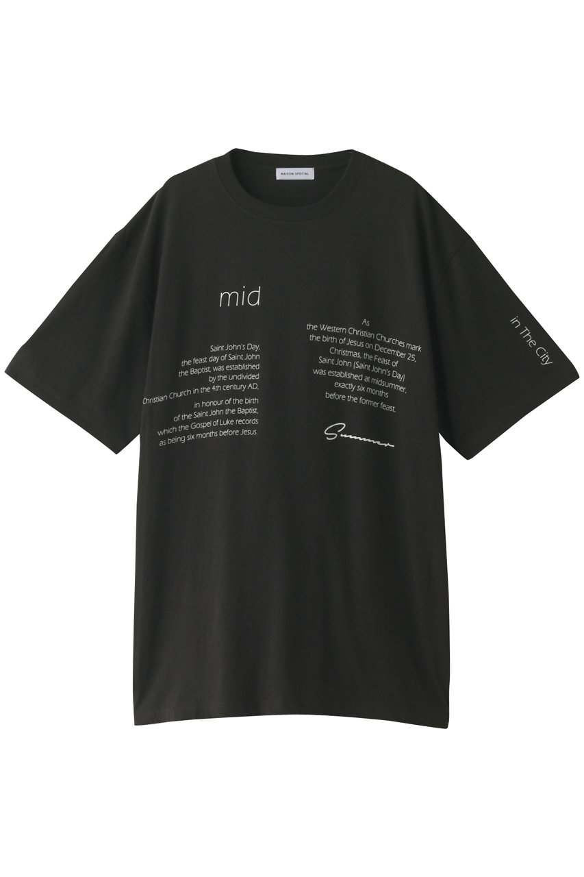 ＜ELLE SHOP＞ MAISON SPECIAL MID SUMMERビッグTシャツ (C.GRY(チャコールグレー) FREE) メゾンスペシャル ELLE SHOP