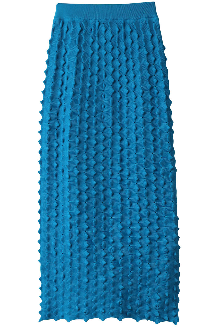 ＜ELLE SHOP＞ MAISON SPECIAL トゲトゲニットスカート (BLU(ブルー) FREE) メゾンスペシャル ELLE SHOP