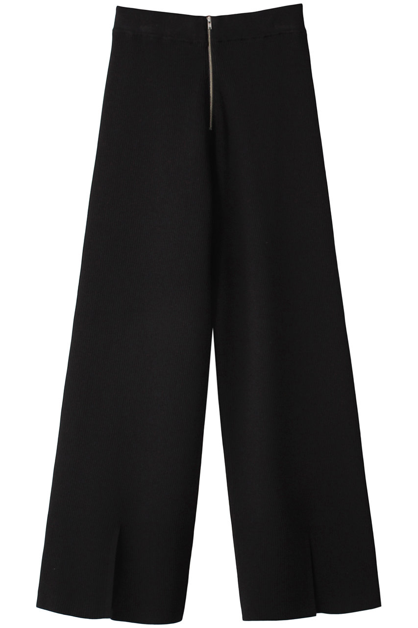 メゾンスペシャル/MAISON SPECIALのジップリブニットパンツ(BLK(ブラック)/21231465501)