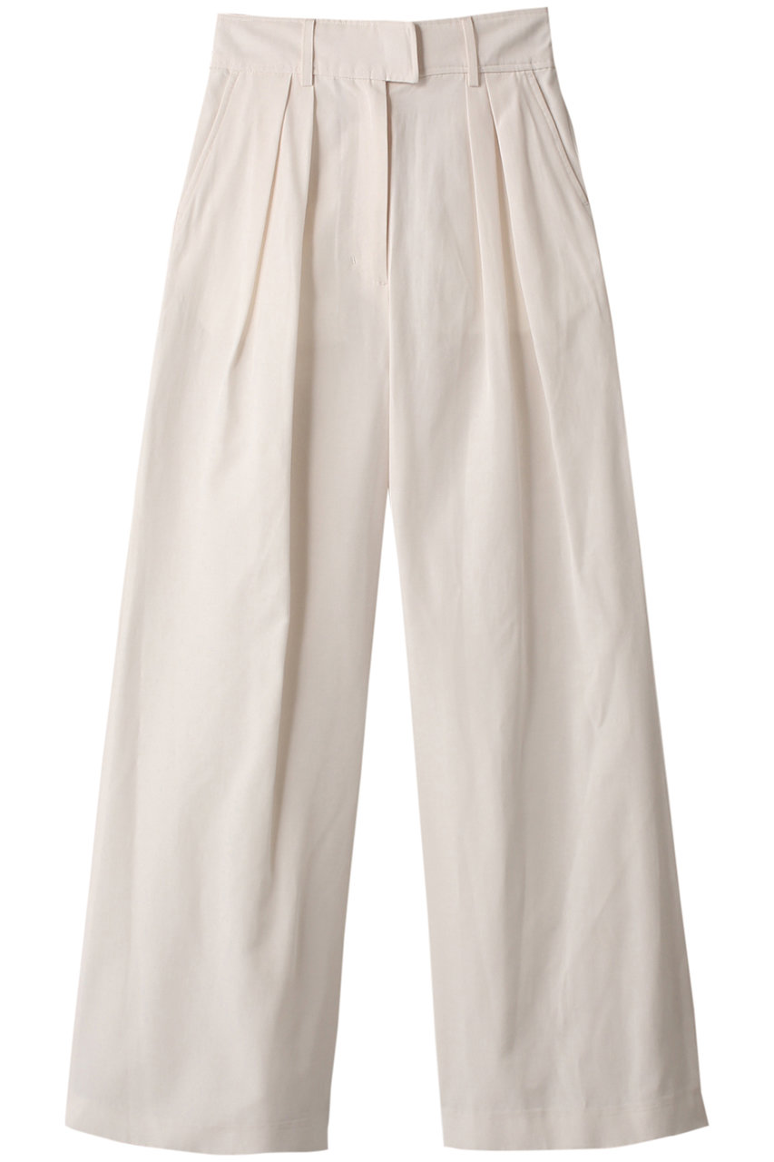 MAISON SPECIAL シルキータフタタックワイドパンツ (WHT(ホワイト), 36) メゾンスペシャル ELLE SHOP