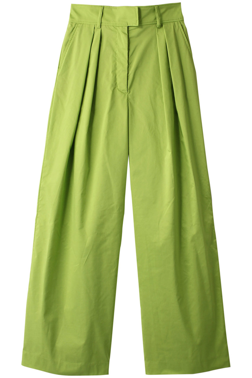 MAISON SPECIAL シルキータフタタックワイドパンツ (LIME(ライム), 38) メゾンスペシャル ELLE SHOP