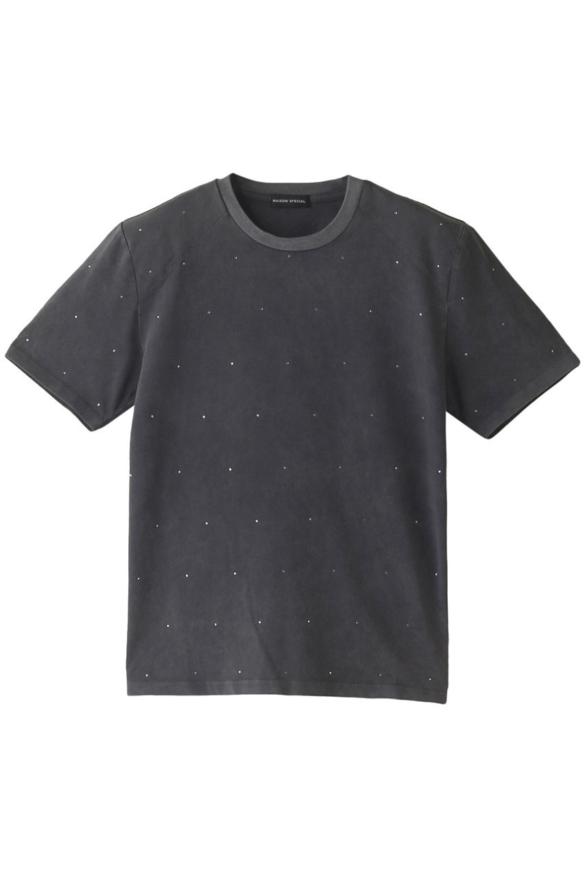 MAISON SPECIAL(メゾンスペシャル)｜ピグメントラインストーンTシャツ