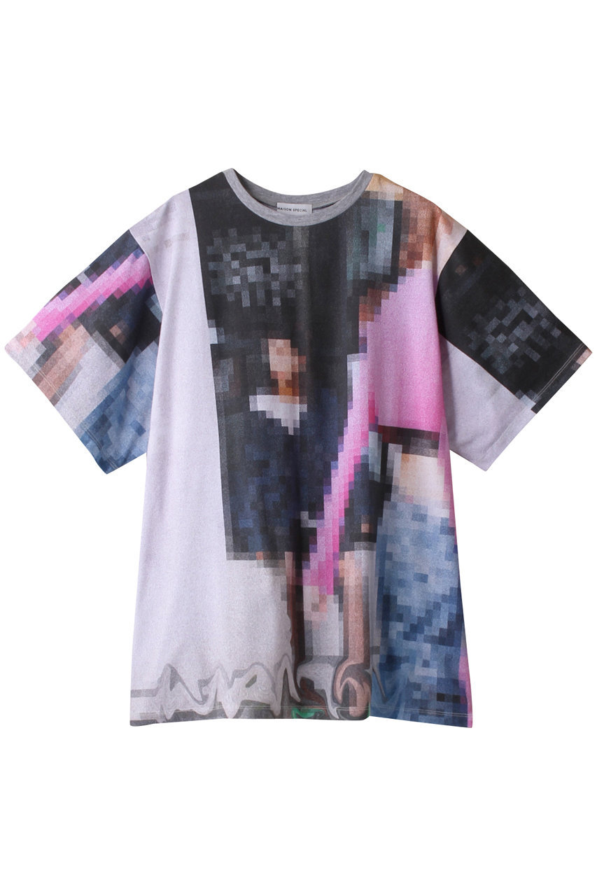 モザイクプリントビッグTEE