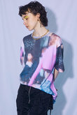 モザイクプリントビッグTEE