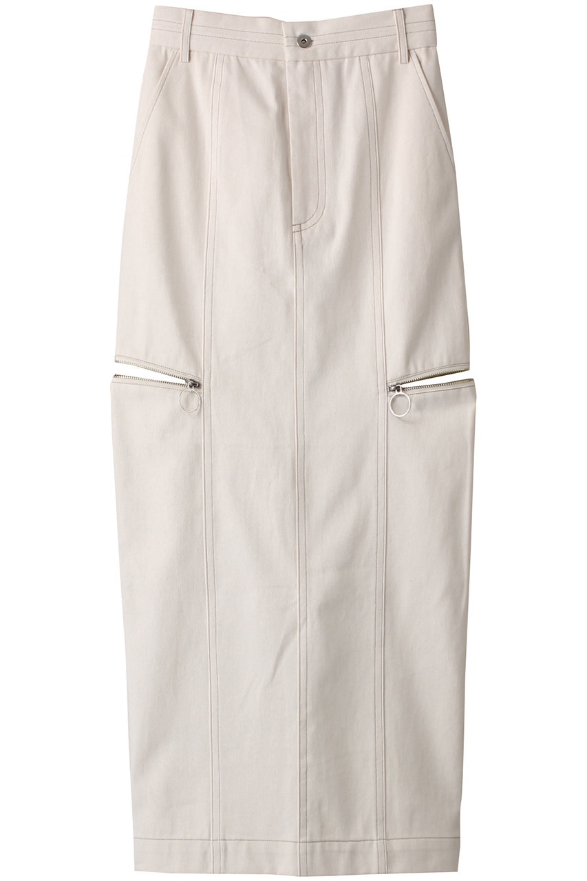 MAISON SPECIAL サイドジップタイトデニムスカート (WHT(ホワイト), 36) メゾンスペシャル ELLE SHOP