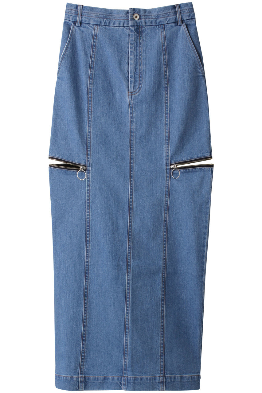 MAISON SPECIAL サイドジップタイトデニムスカート (BLU(ブルー), 36) メゾンスペシャル ELLE SHOP