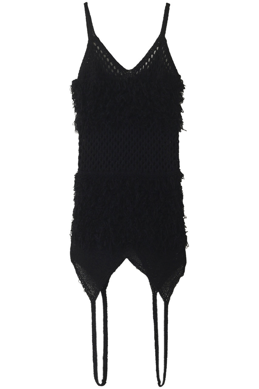 メゾンスペシャル/MAISON SPECIALのループフリンジキャミチュニック(BLK(ブラック)/21231265804)